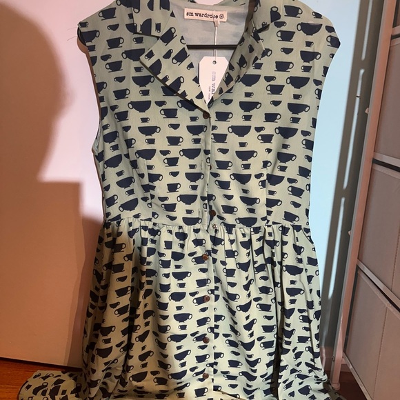 WARDROBE.NYC casual Green and Black Midi Dress - Picture 5 of 6